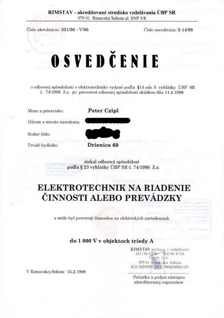 Certifikáty